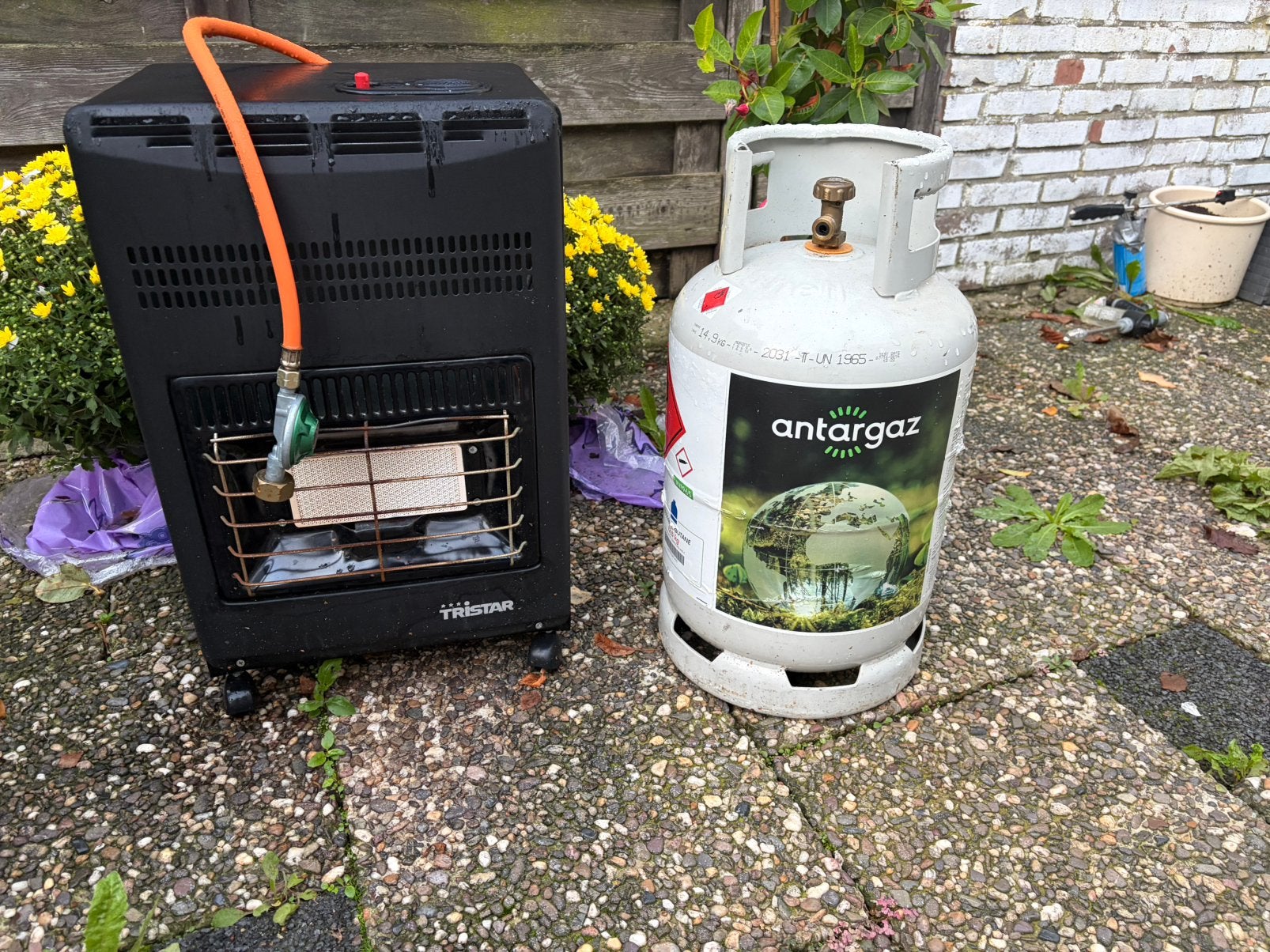 Camping gas kachel + gas fles, Ophalen, Gebruikt
