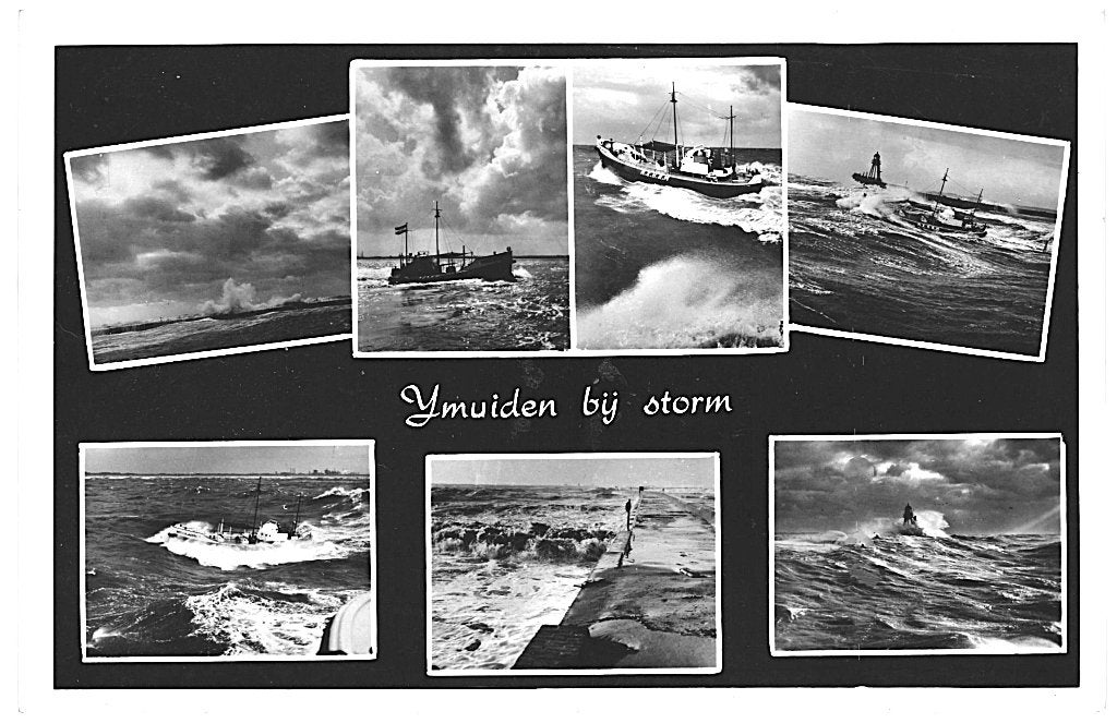 805217	IJmuiden	bij Storm 	NH 1961	Gelopen met postzegel, Ophalen of Verzenden, 1960 tot 1980, Gelopen, Noord-Holland