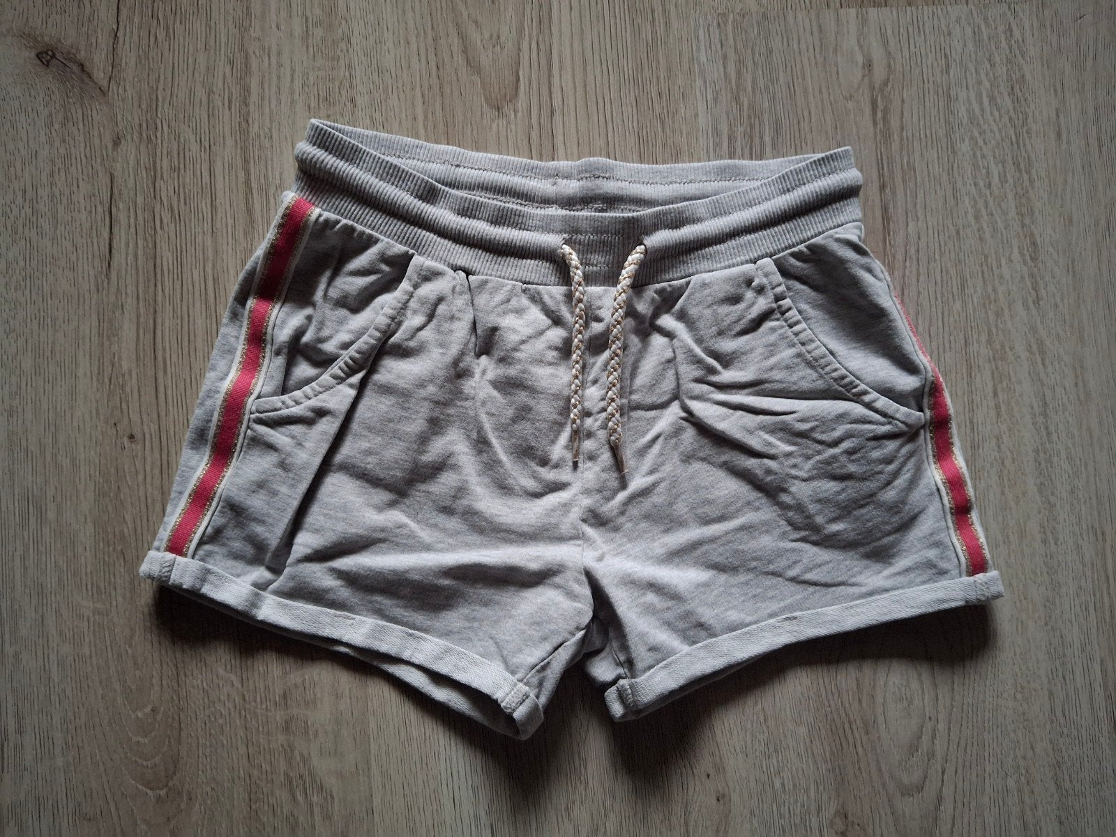 Grijze sweatshort korte broek 9th Avenue maat 134/140, Broek, Ophalen of Verzenden, Zo goed als nieuw, 9th Avenue