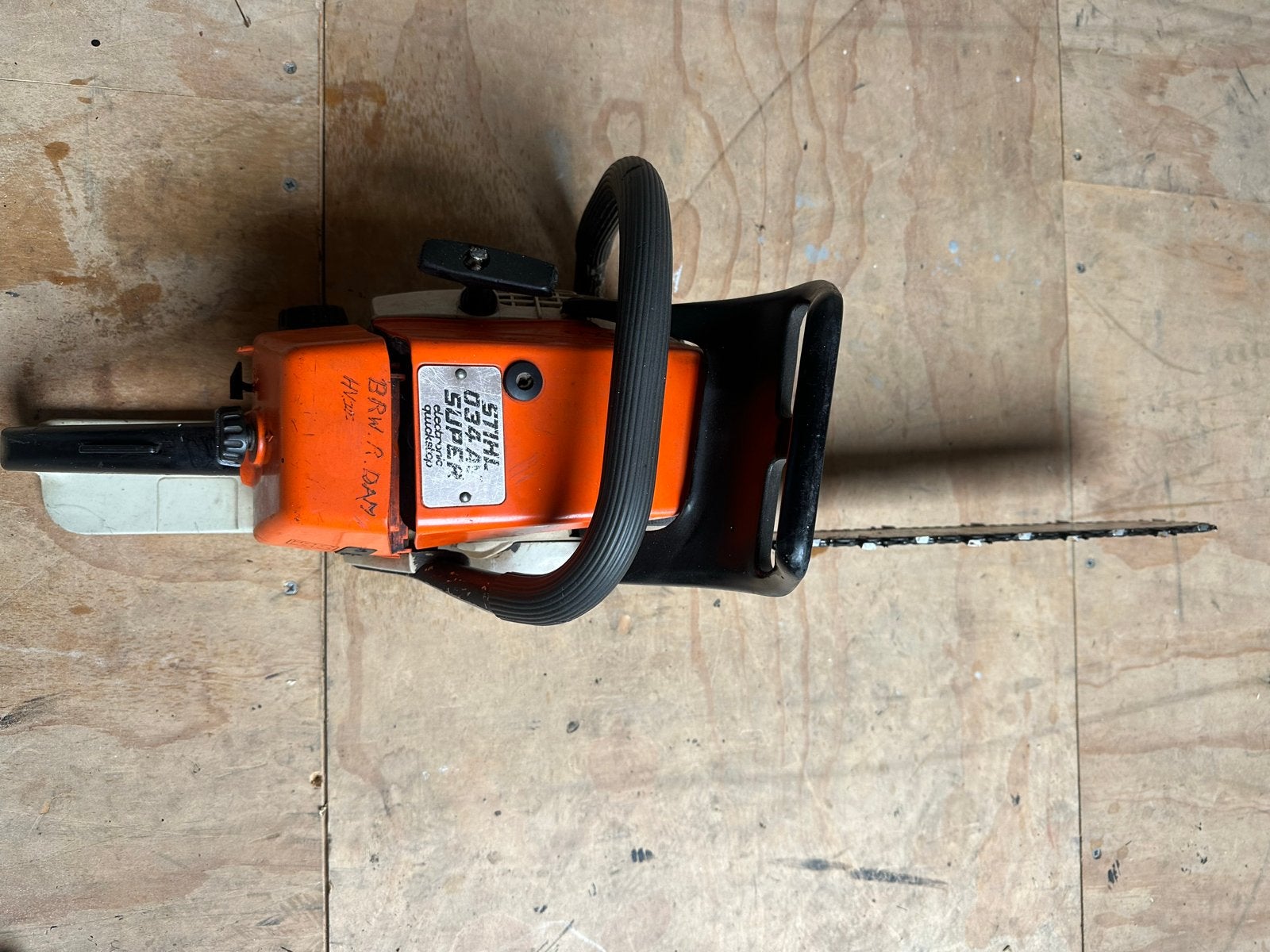 Stihl 034 av Super .Kettingzaag - Krachtige Zaag, Ophalen, Gebruikt, 70 mm of meer, Kettingzaag