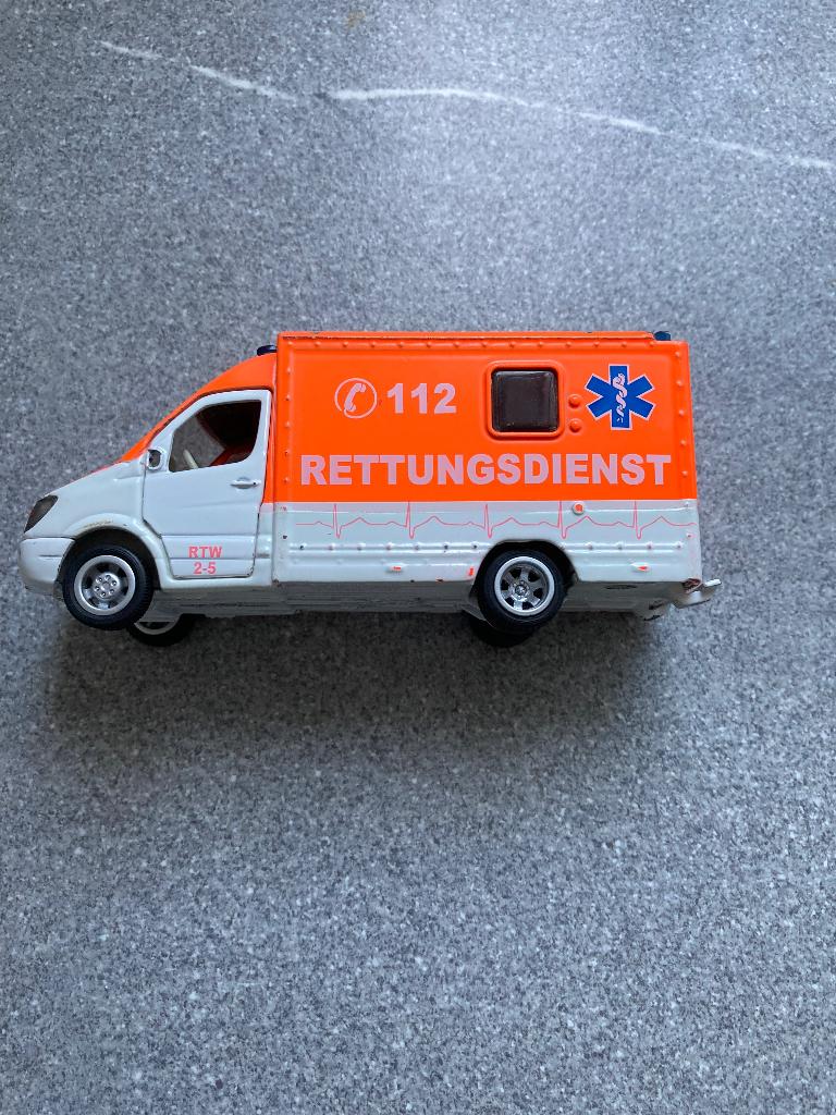 Siku Rettungdienst 112, 2108 Super 1:50 schaal, ambulance, Ophalen of Verzenden, Zo goed als nieuw, Overige typen, SIKU