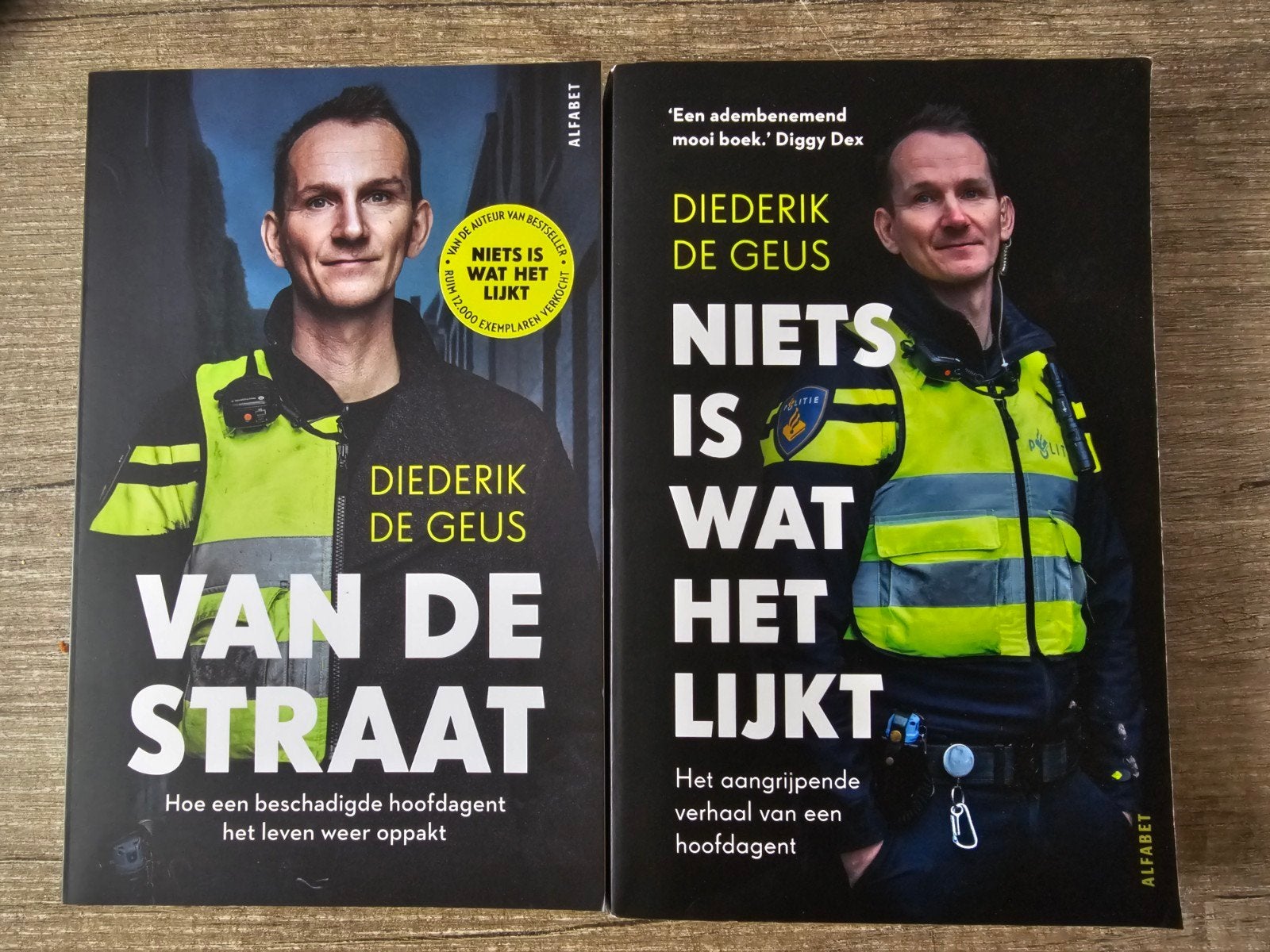Diederik de Geus: Van de Straat & Niets is Wat Het Lijkt, Ophalen of Verzenden, Gelezen, Diederik de Geus