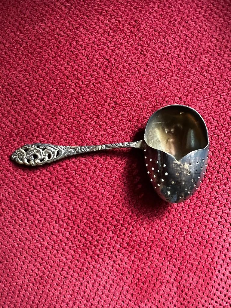 verzilverde theezeef DE, Ophalen of Verzenden, Zilver