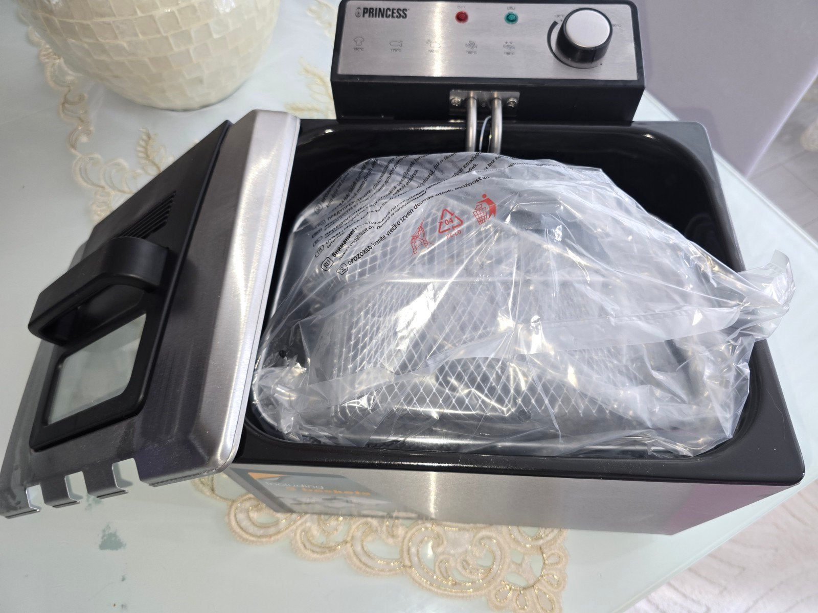 Princess Friteuse 5L 3270W met 3 mandjes - Nieuw, 4 liter of meer, Ophalen, Nieuw, Duo-friteuse