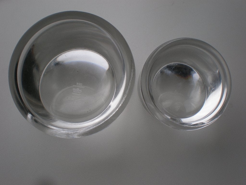 2 iets ovalen schaaltjes van Rosenthal, Overige merken, Ophalen of Verzenden, Overige stijlen, Glas