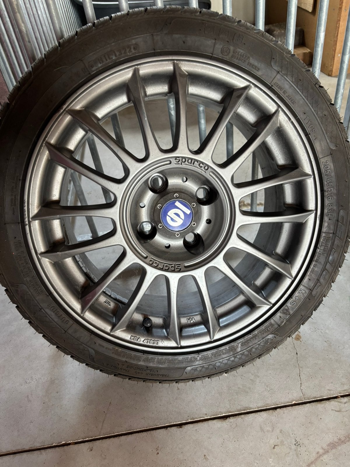 Gebruikte Sparco velgen met band op velg, Gebruikt, 16 inch, Banden en Velgen, All Season