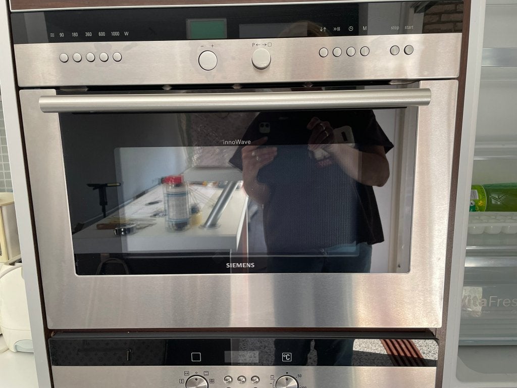 Siemens inbouw Combi magnetron Stainless Steel, Witgoed en Apparatuur, Ophalen, Gebruikt, Inbouw, Combimagnetron