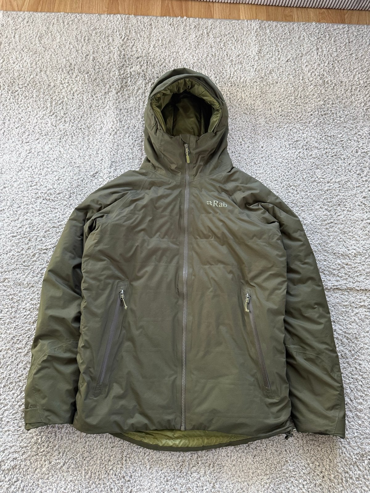 Rab Valiance Jacket - Heren donsjas - Maat S, Ophalen of Verzenden, Zo goed als nieuw, Maat 46 (S) of kleiner, Groen