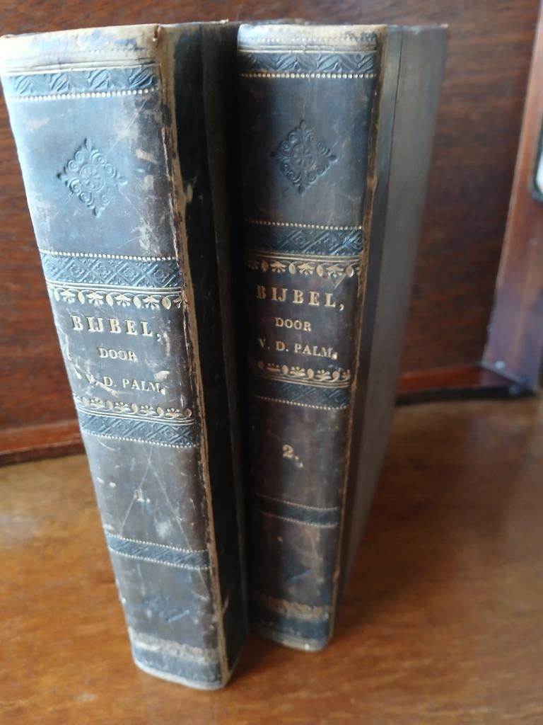 WD015 Bijbel Oude Te 2 delen door J.H. v.d.Palm 1827, Antiek en Kunst, Antiek | Boeken en Bijbels, Ophalen of Verzenden