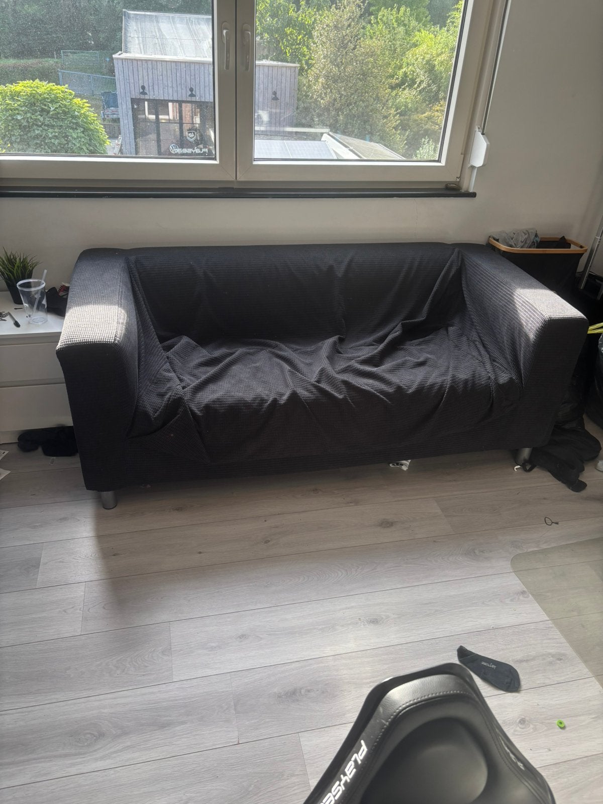 Ikea bank 3 zitbank KARLSTAD, Huis en Inrichting, Banken | Bankstellen, Ophalen of Verzenden, Zo goed als nieuw, 75 tot 100 cm