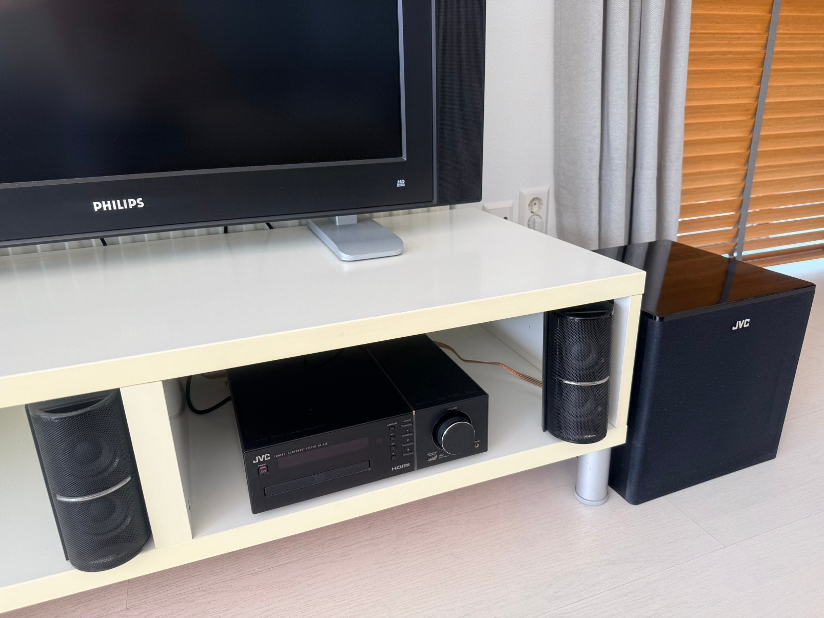 JVC NX-F4B 2.1 Home Cinema Audiosysteem – Complete set, Ophalen, Zo goed als nieuw, JVC, Dvd-speler