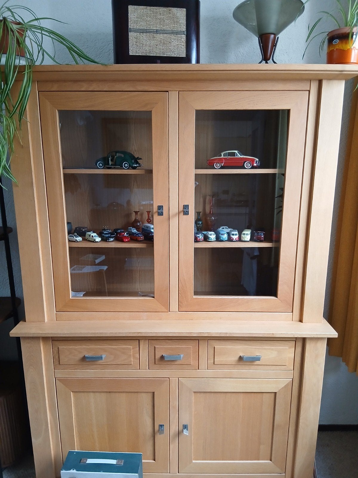 Mooie eikenhouten buffetkast - 2 delen, veel opbergruimte, Ophalen, Gebruikt, 200 cm of meer, Eikenhout