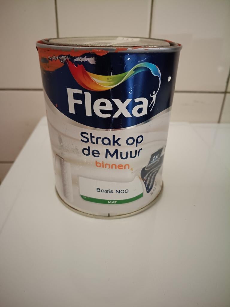 Flexa Strak op de Muur Binnenverf - Basis N00 Mat, Ophalen of Verzenden, Nieuw