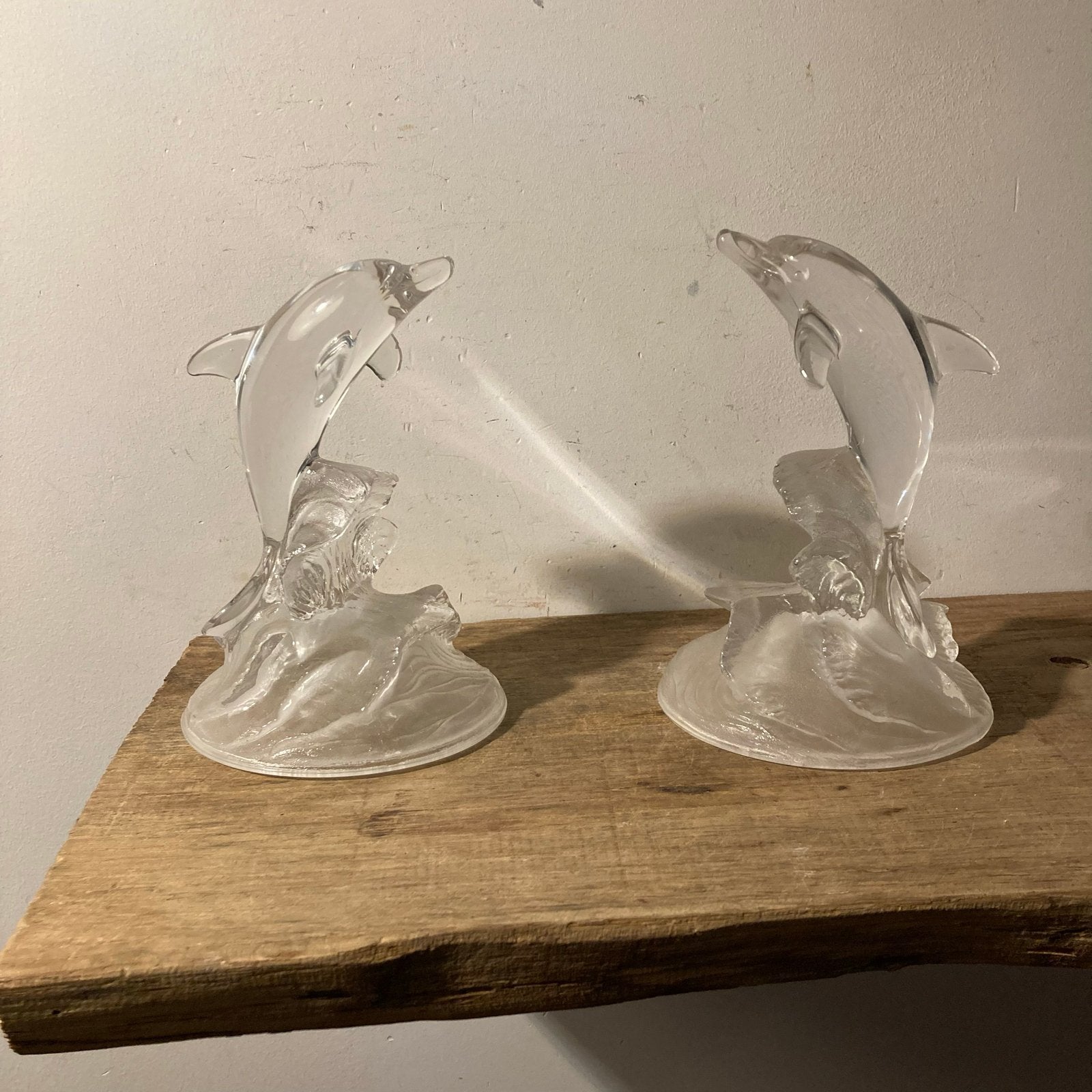 2 Vintage Kristallen Dolfijnbeeldje - Cristal d'Arques, Ophalen of Verzenden