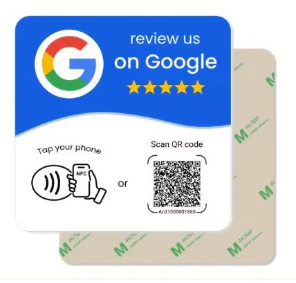Google Review Bord met NFC + QR – €40 per stuk / 2 voor €70, Ophalen of Verzenden, Nieuw, MacOS