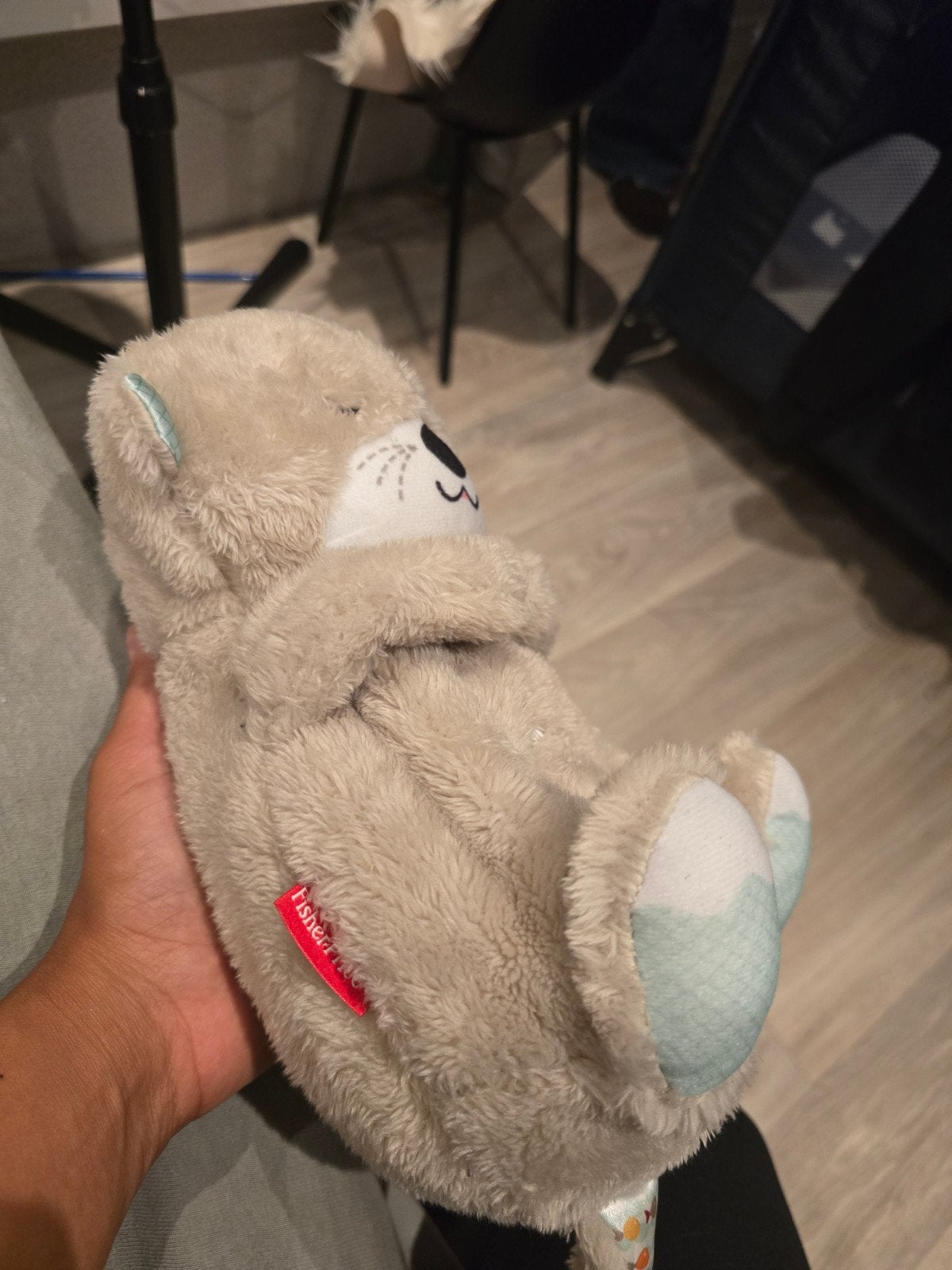 Fisher-Price Otter Rustgevende Knuffel met Muziek en Licht, Ophalen of Verzenden, Zo goed als nieuw