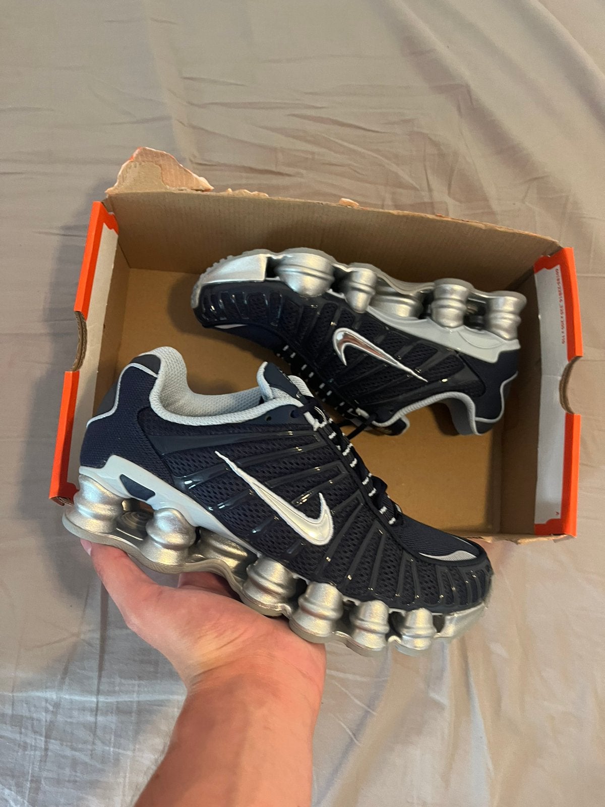 Nike Shox TL Blauw Zilver - Maat 36.5, Ophalen of Verzenden, Nieuw, Blauw, Sneakers of Gympen