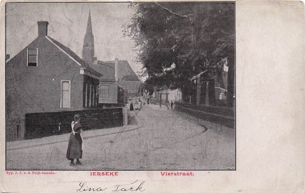 703-198-045 Yerseke Vierstraat, Verzamelen, Ophalen of Verzenden, Voor 1920, Zeeland