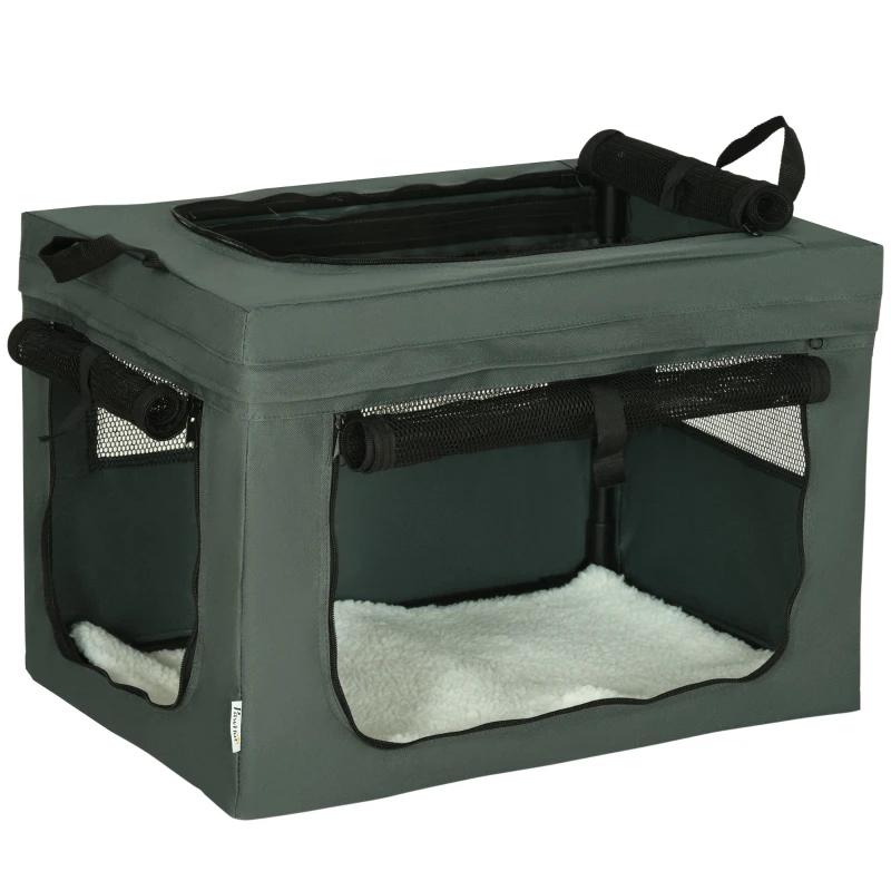 PawHut Transportbox, opvouwbaar, 3 ingangen, binnenkussen,m, Ophalen, Nieuw
