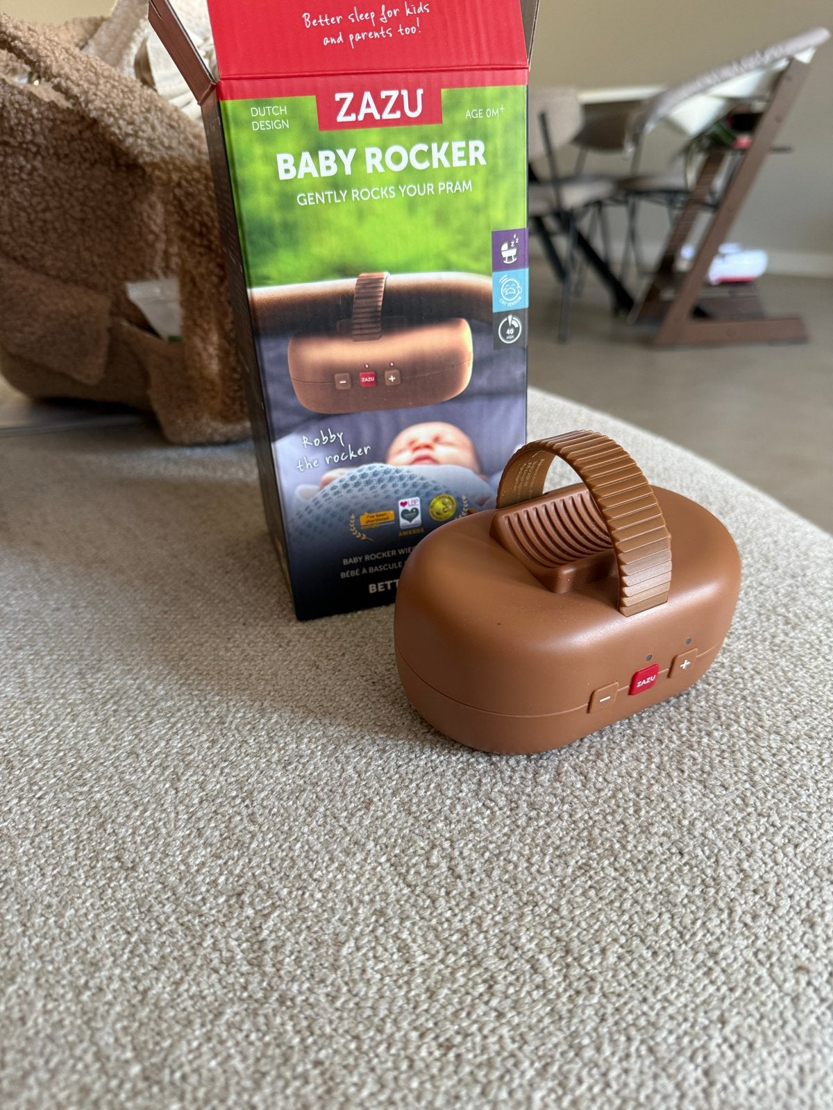 ZAZU Baby Rocker - brown, Ophalen of Verzenden, Zo goed als nieuw