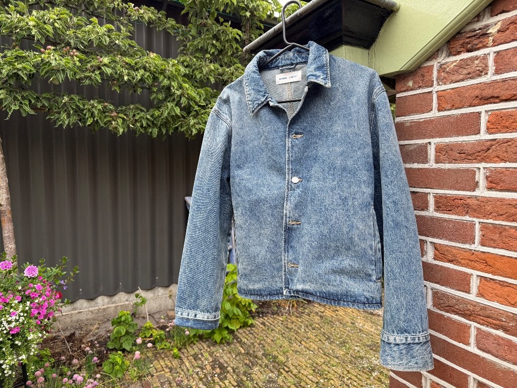 Spijkerjas! Nieuw! 17,50, Ophalen of Verzenden, Nieuw, Maat 42/44 (L), Blauw