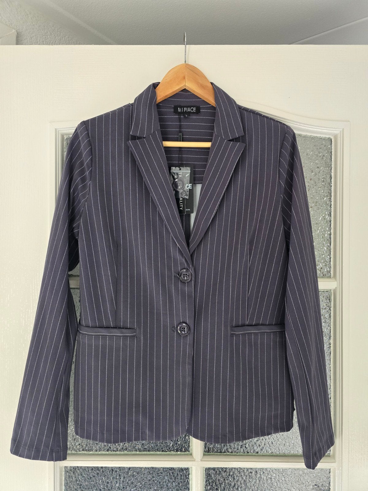 nieuw mi piace blazer grijs wit L, Ophalen of Verzenden, Nieuw, Grijs