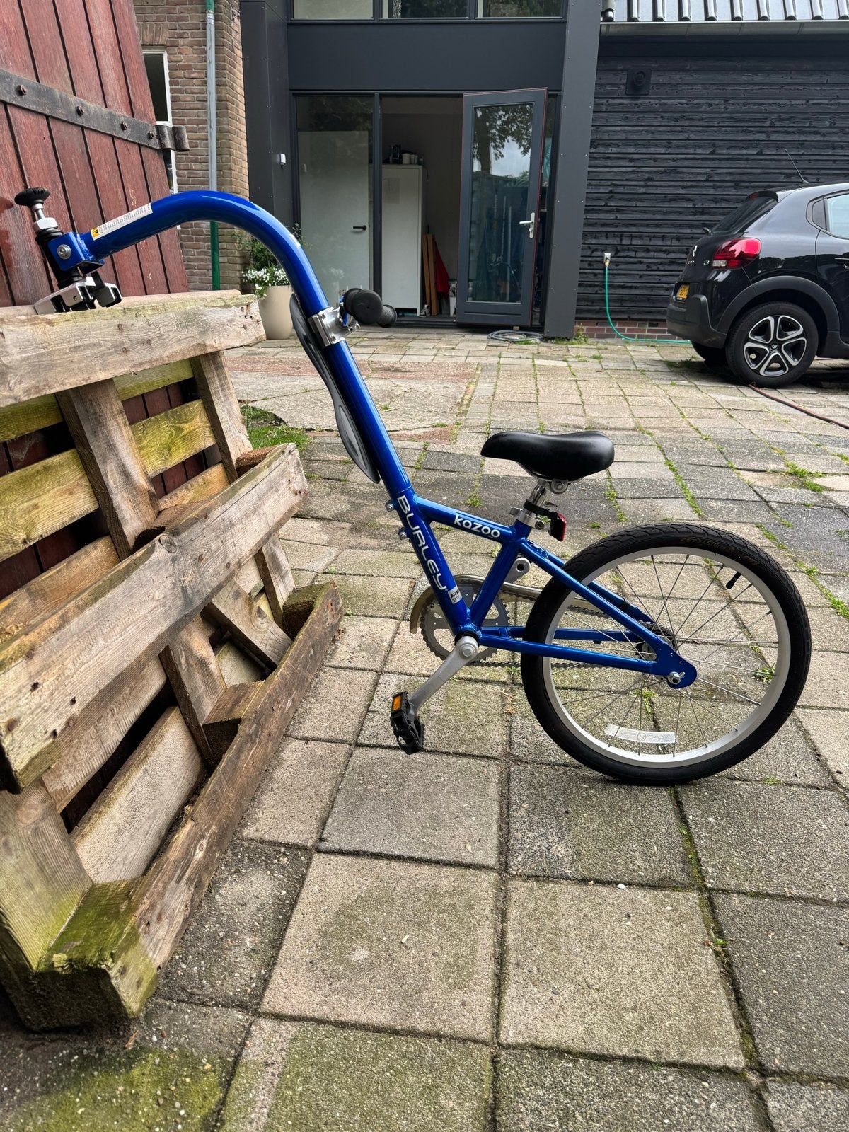 Burley Kazoo FollowMe Tandem Fiets - Blauw, Ophalen, Gebruikt, Velgrem, 16 tot 20 inch