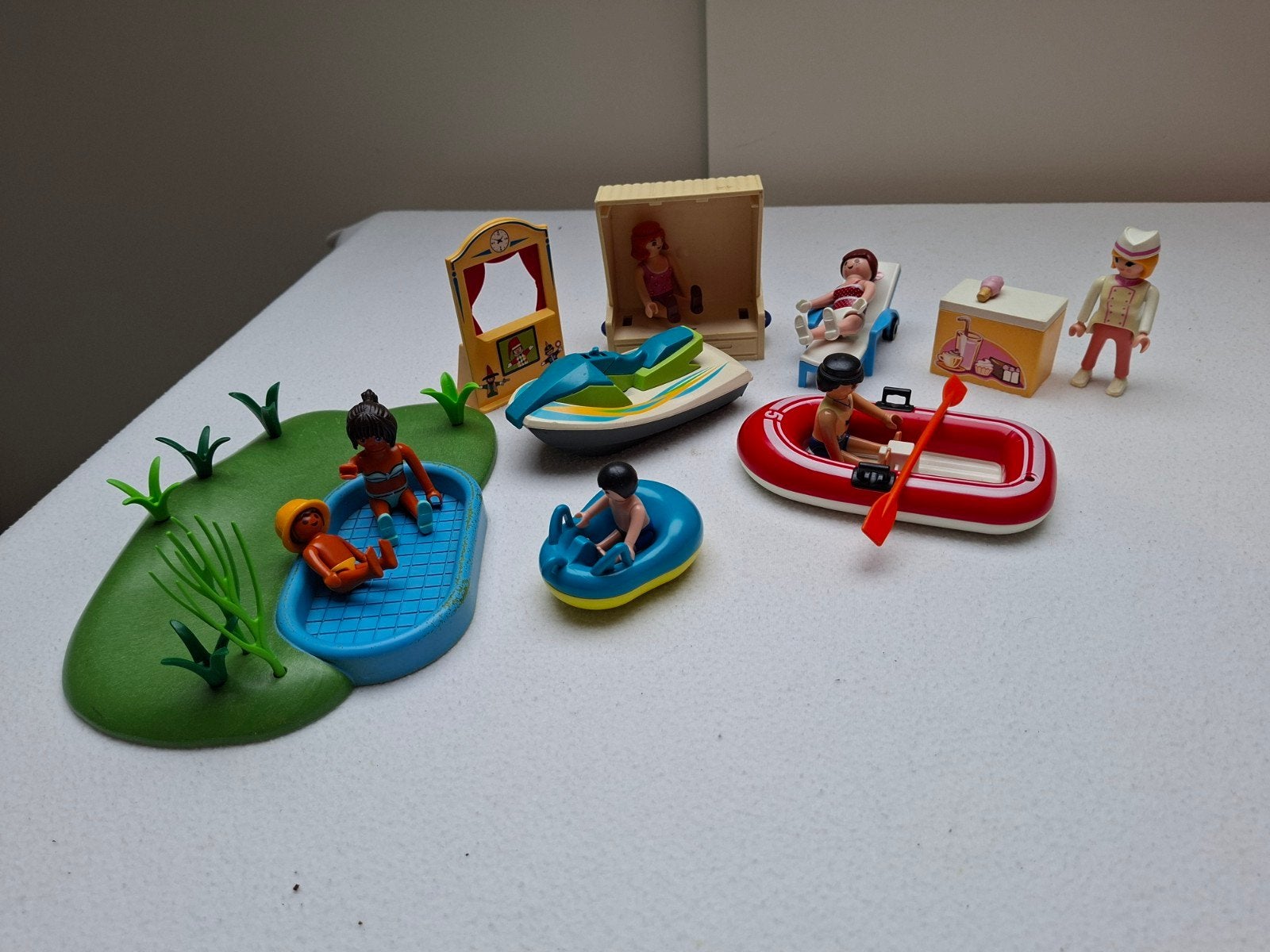 Playmobil Zomerpret Set: Zwembad, Bootjes en Figuren, Ophalen of Verzenden, Gebruikt, Jongen of Meisje