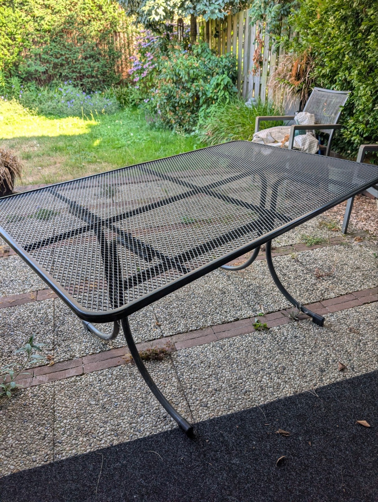 Metalen tuintafel - Rechthoekig, Tuin en Terras, Ophalen, Gebruikt, Rechthoekig, Metaal