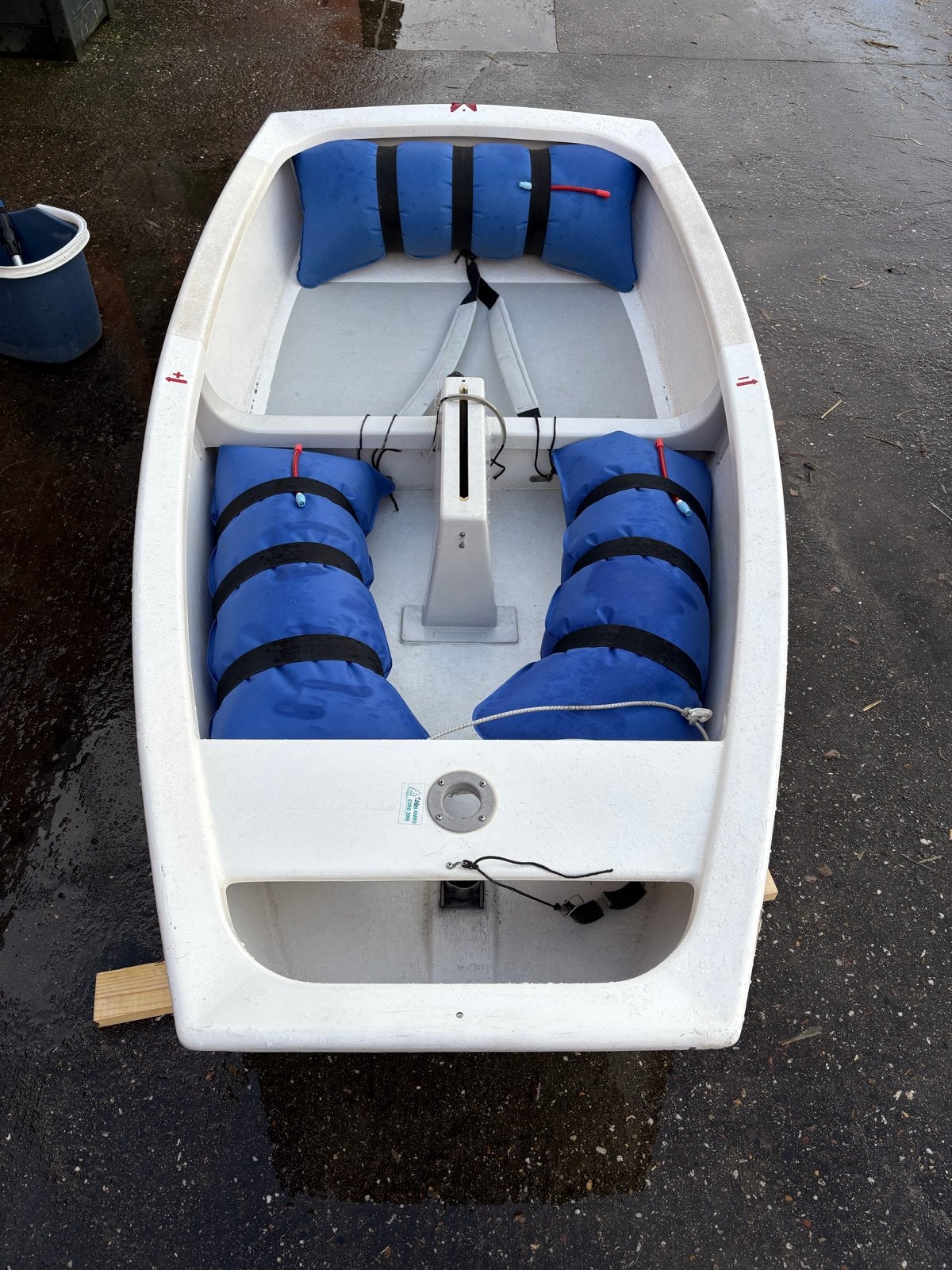 Wedstrijd Optimist zeilboot 'My Pearl', Watersport en Boten, Ophalen, Polyester, Optimist, Dekzeil