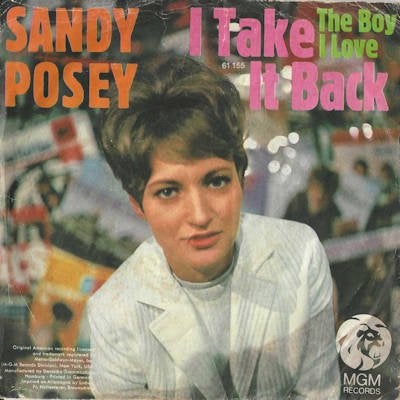 SANDY POSEY  1967  TOPKNALLER UIT TIJDEN VAN WELEER ! P968, Ophalen of Verzenden, Gebruikt, 7 inch, Pop