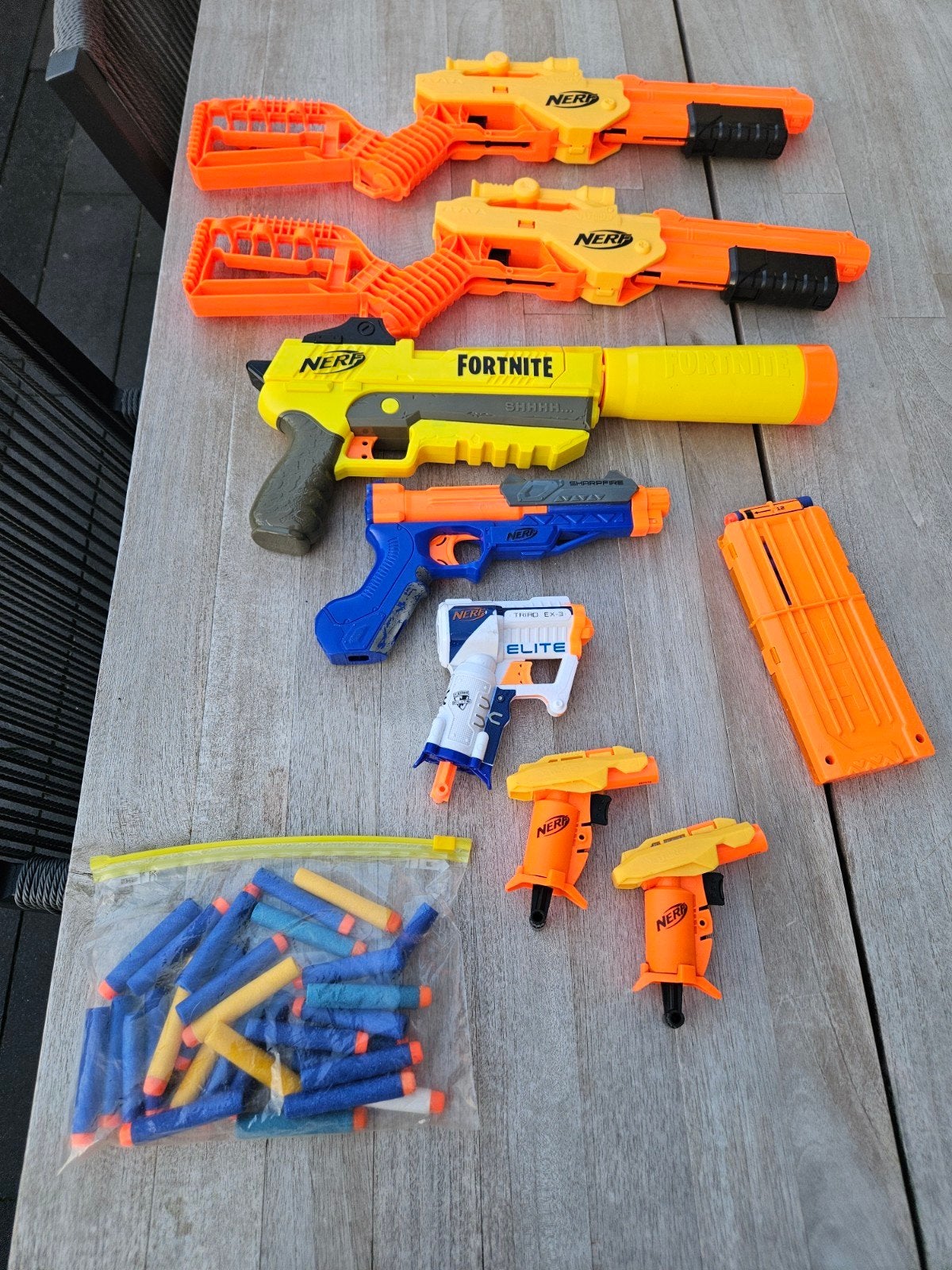 Grote Nerf Blaster Collectie met Accessoires en Darts, Ophalen, Gebruikt