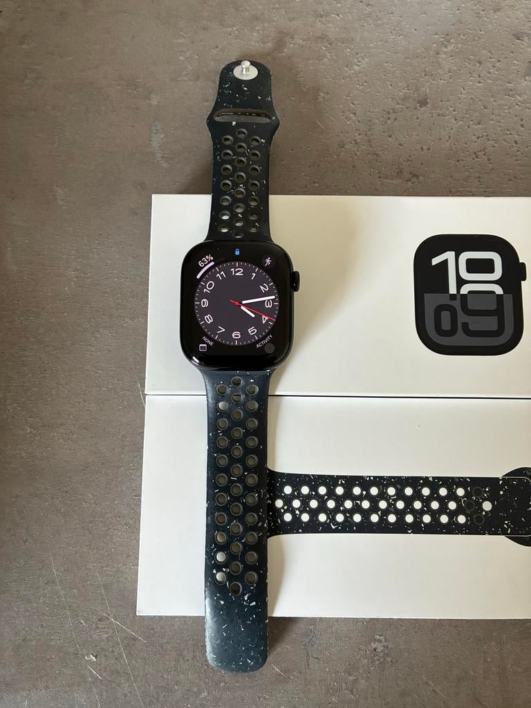 Apple Watch 10 44mm, Sieraden, Tassen en Uiterlijk, Smartwatches, Ophalen, Afstand, Zwart, IOS