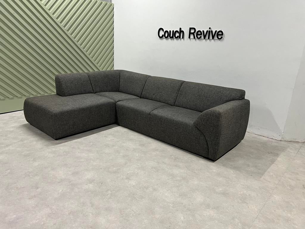 GRATIS LEVERING antraciete Hoekbank 275x200 REFURBISHED, -, Verzenden, -, Zo goed als nieuw