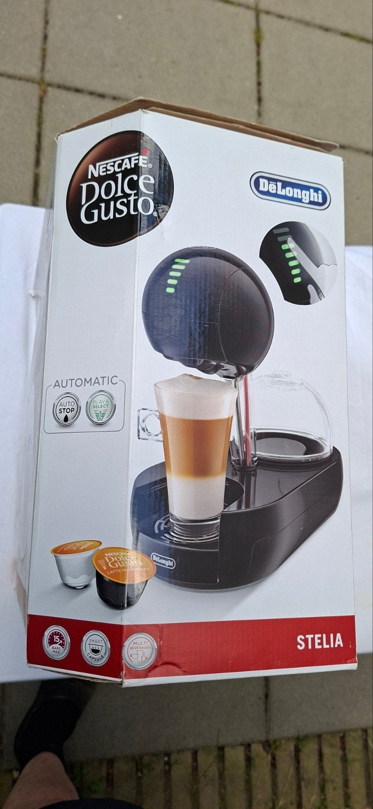 DeLonghi Stelia Dolce Gusto Koffiemachine - Stijlvol Design, Witgoed en Apparatuur, Koffiezetapparaten, Ophalen, Afneembaar waterreservoir