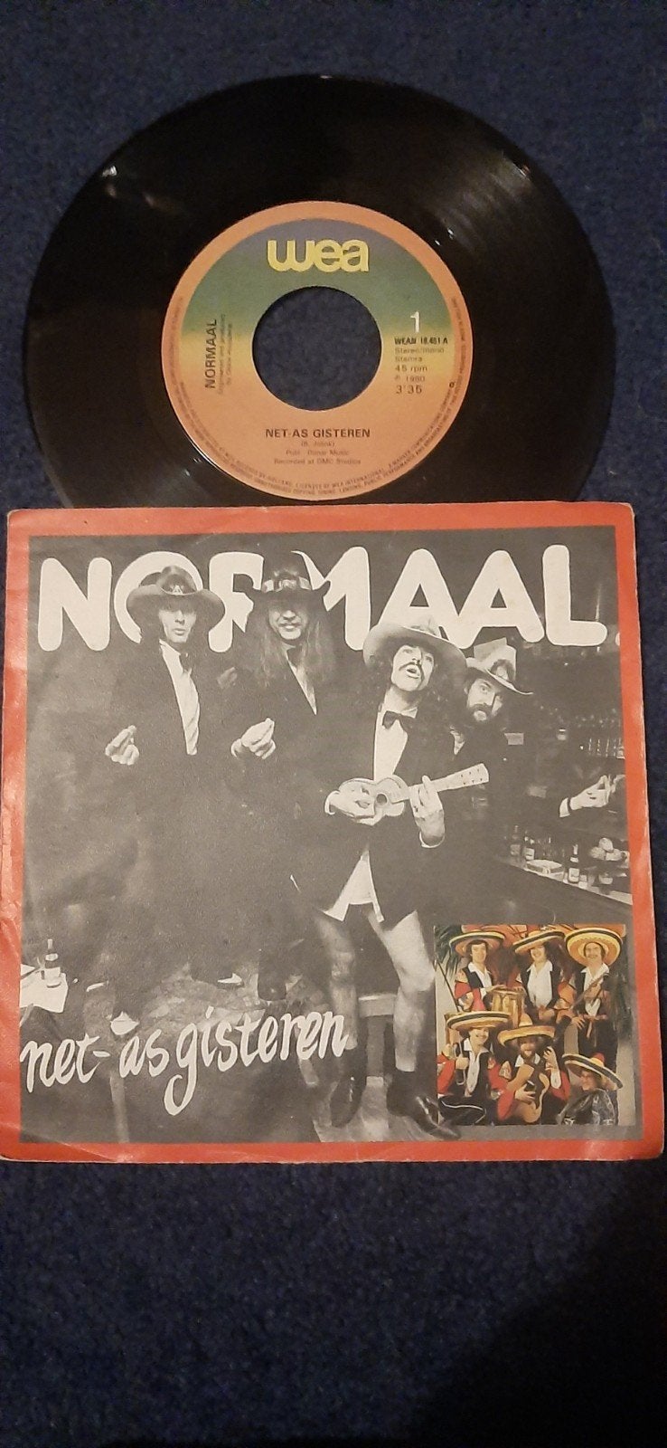 Normaal - Net As Gisteren (Single, 1980), Gebruikt, 7 inch, Ophalen of Verzenden, Rock en Metal