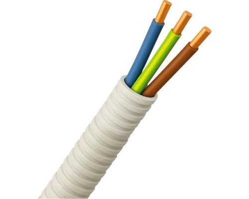 Voorbedrade buis 16 mm 5/8" grijs 100 meter (3x2,5 mm²), Ophalen of Verzenden, Nieuw, Kabel of Snoer