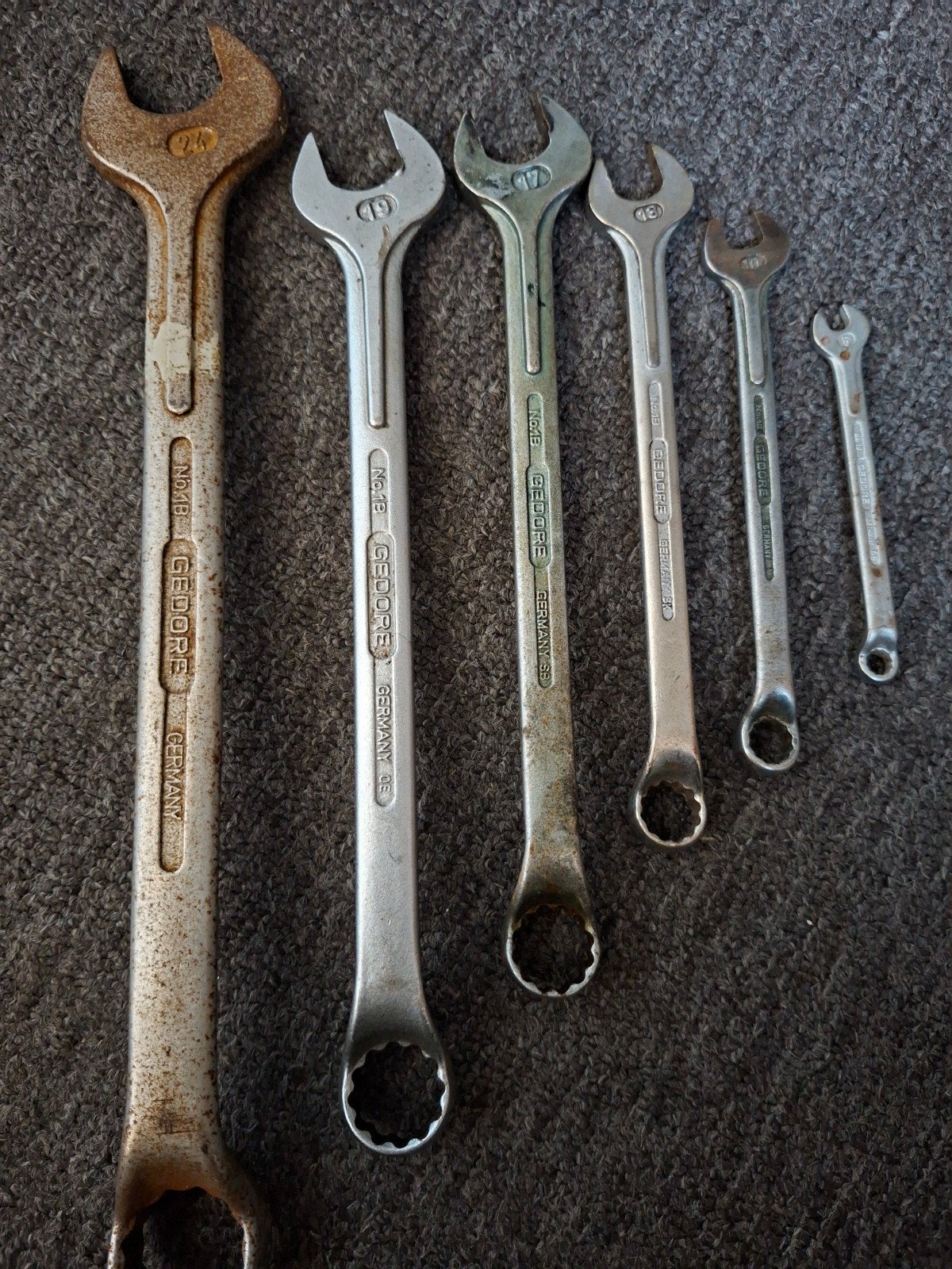 Gedore 1B Sleutels Set - Diverse Maten, Ophalen of Verzenden, Gebruikt, Sleutel/ratel, Gedore