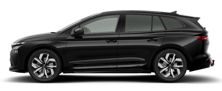 Skoda Enyaq iV 85 Sportline Tour Edition Trekhaak, Automaat, Achterwielaandrijving, Zwart, Nieuw