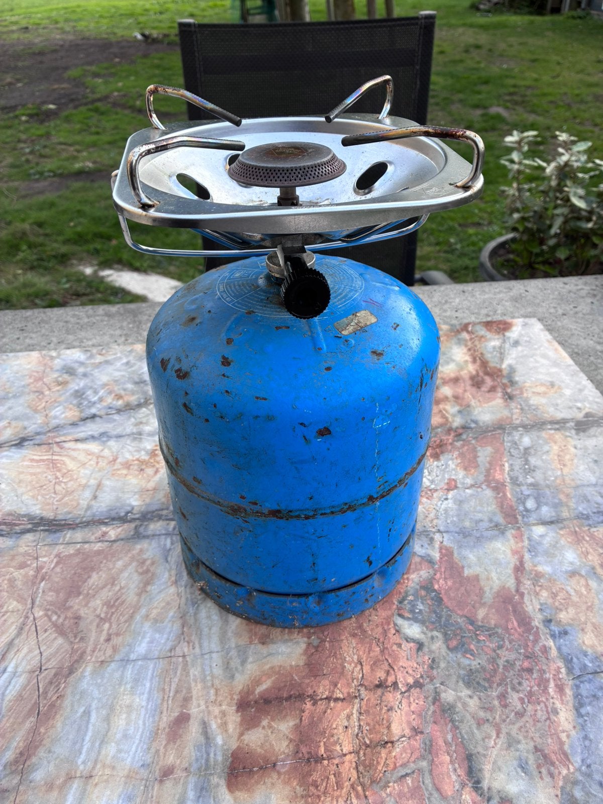 Camping gaz gas brander pit, Ophalen of Verzenden, Gebruikt