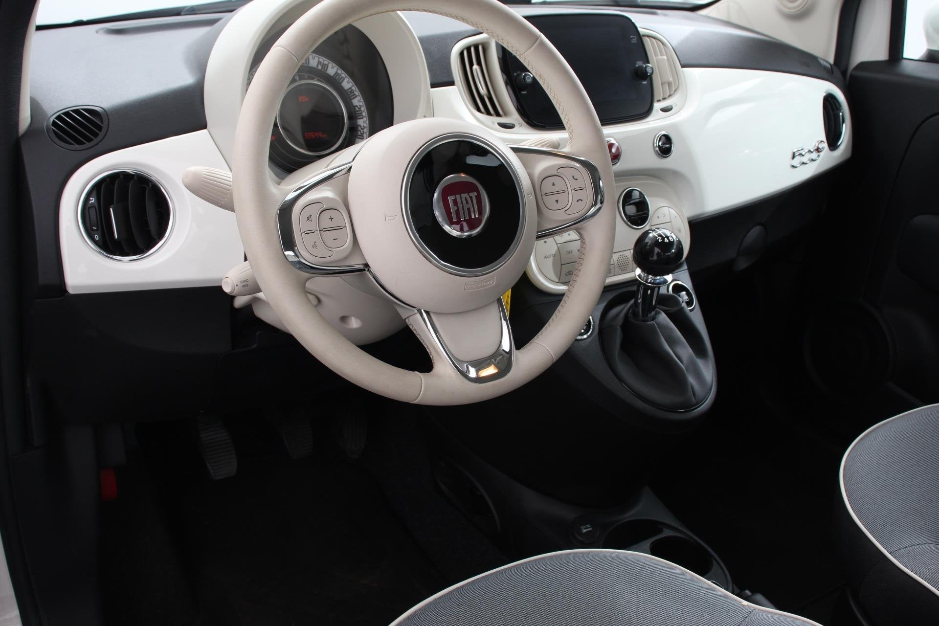 Fiat 500 C 1.0 69pk Hybrid Lounge Plus Climate Control Navig, Auto's, Voorwielaandrijving, Stof, Gebruikt, Euro 6