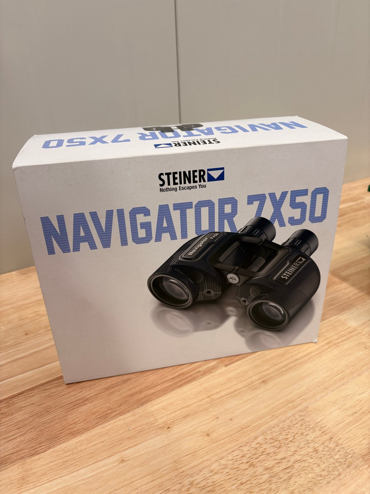 Nieuwe Steiner Navigator 7x50 verrekijker in doos, Ophalen, Minder dan 8x, Nieuw, Porro (met knik)