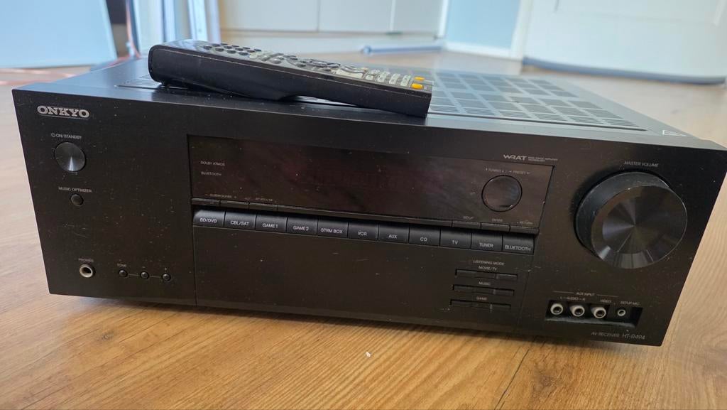Onkyo HT-R494 AV Receiver, Ophalen, Zo goed als nieuw, 120 watt of meer, Onkyo