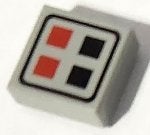 Lego Space Stenen Tile 1x1 with Red and Black Buttons Patter, Lego, Ophalen of Verzenden, Zo goed als nieuw, Space