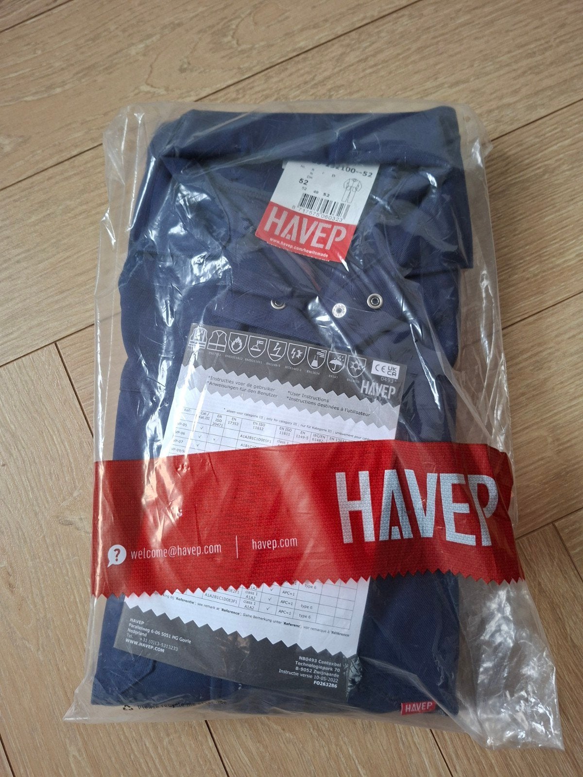 HAVEP Overall  2559 Maat 52, Ophalen, Nieuw