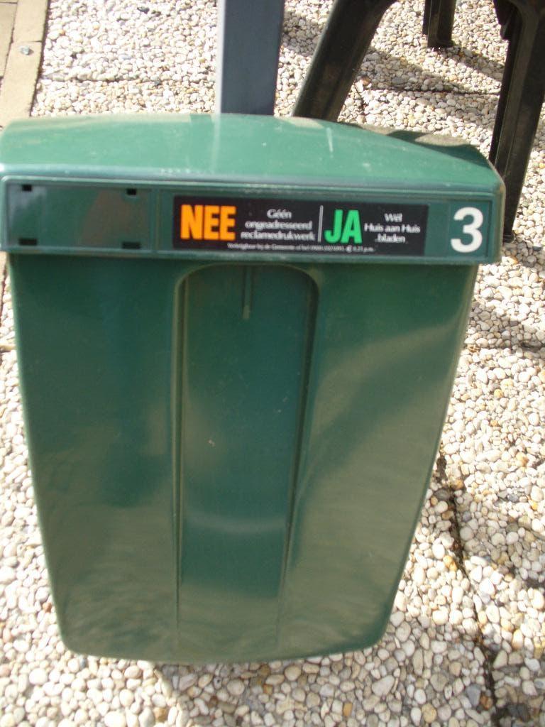 PTT brieven bus, Tuin en Terras, Brievenbussen, Ophalen of Verzenden, Zo goed als nieuw, Kunststof, Brievenbusklep