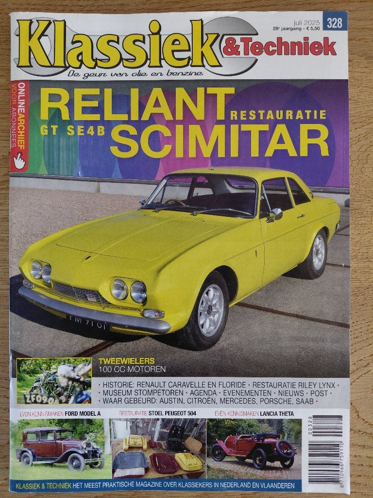 Klassiek & Techniek 328 Reliant Scimitar GT SE4B, Caravelle, Ophalen of Verzenden, Nieuw, Renault