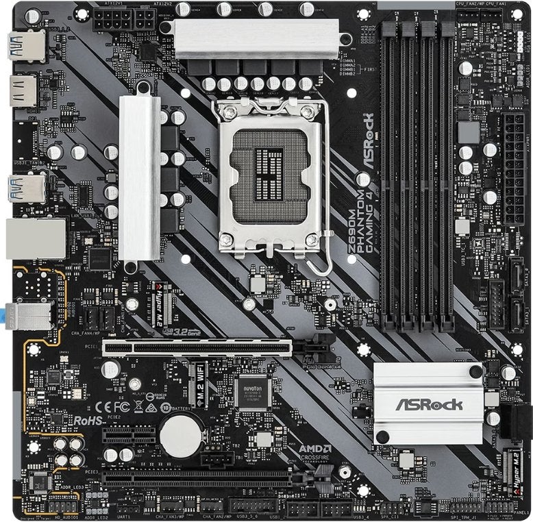 Asrock Z690M Phantom Gaming 4 Socket 1700 moederbord, DDR4, Ophalen of Verzenden, Bijsterhuizen 1111 , Nijmegen Gelderland, NL