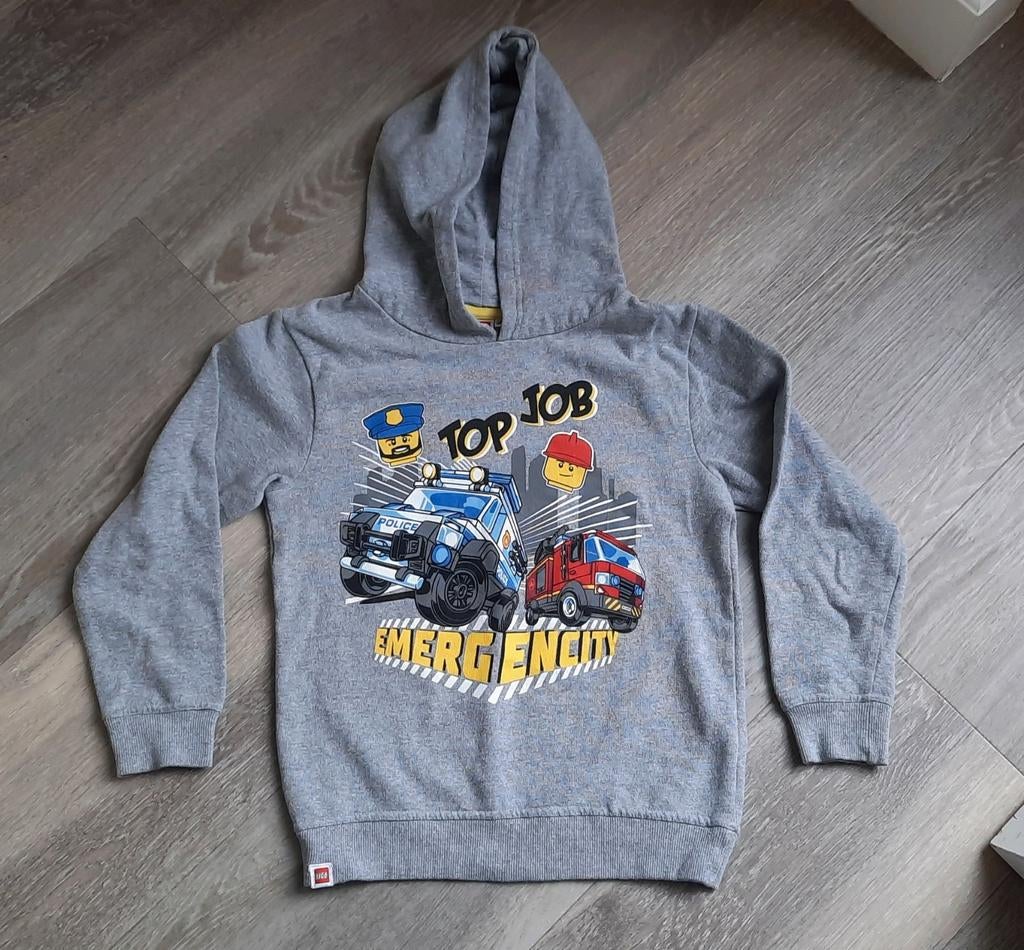 Lego Trui Hoody Maat 140 - Grijs met print, Ophalen, Lego, Gebruikt, Trui of Vest