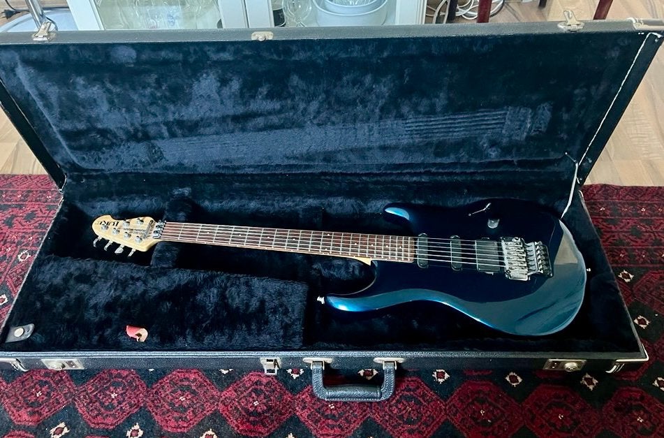 Music Man Luke I – Blue – originele Steve Lukather Signature, Ophalen of Verzenden, Gebruikt, Solid body, Overige merken